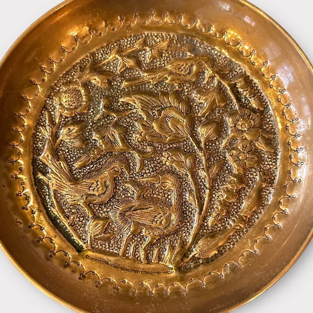 Vintage COPPER MOLDS Wall Hanging x3 Birds Bird Theme - Picture 2 of 6